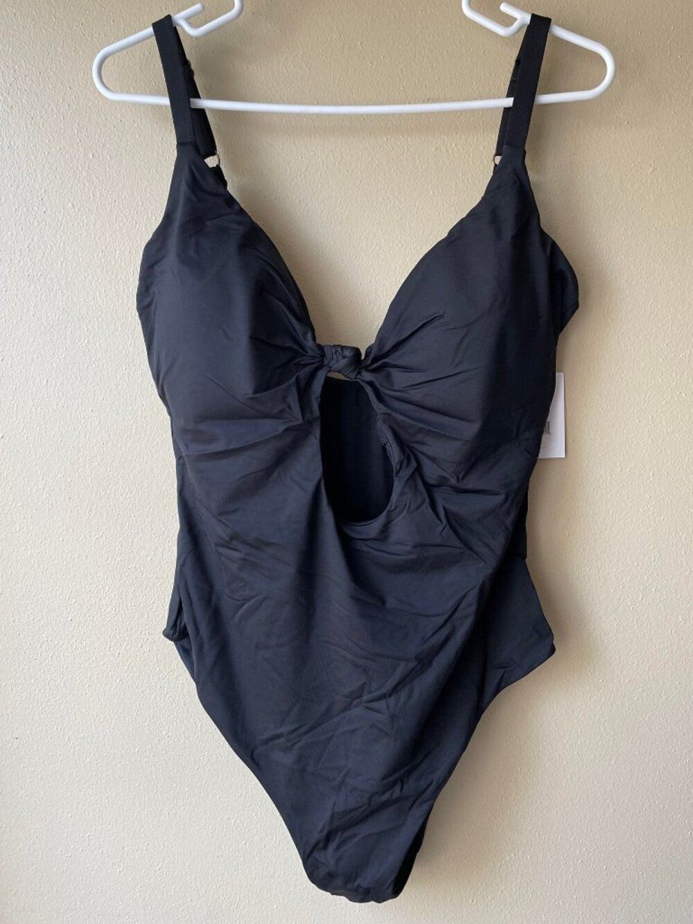 Andie Swim the Santorini Cut Out One Piece Swimsuit Black Womens Size XXXL